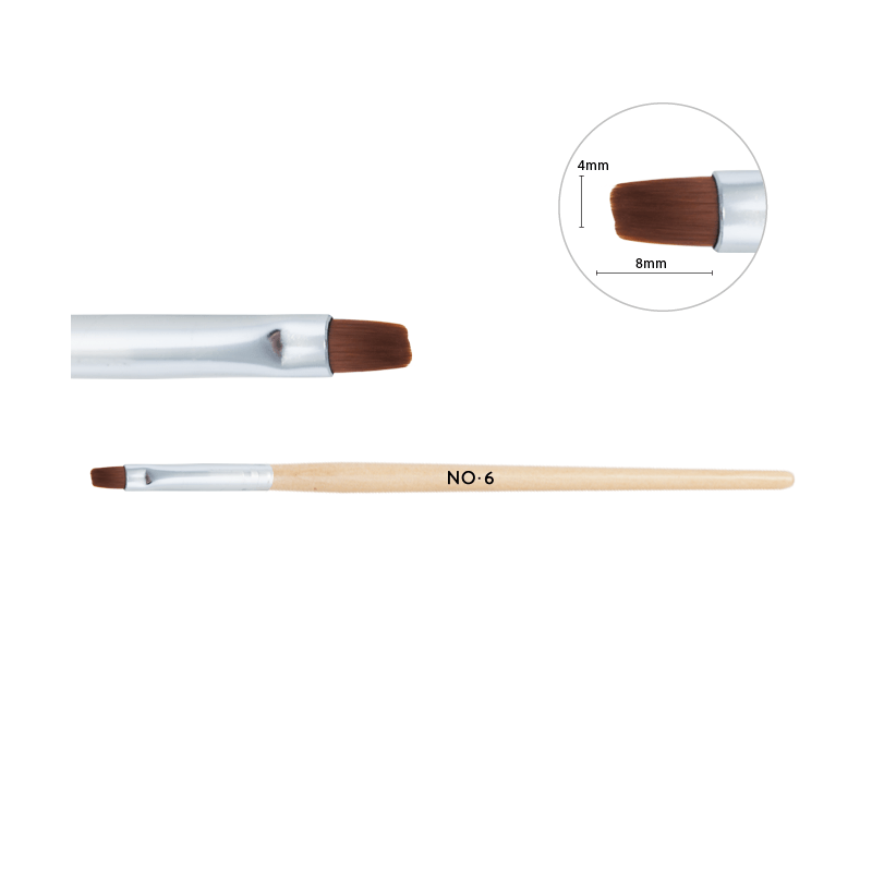 Pędzelek do żelu drewniany nr 6