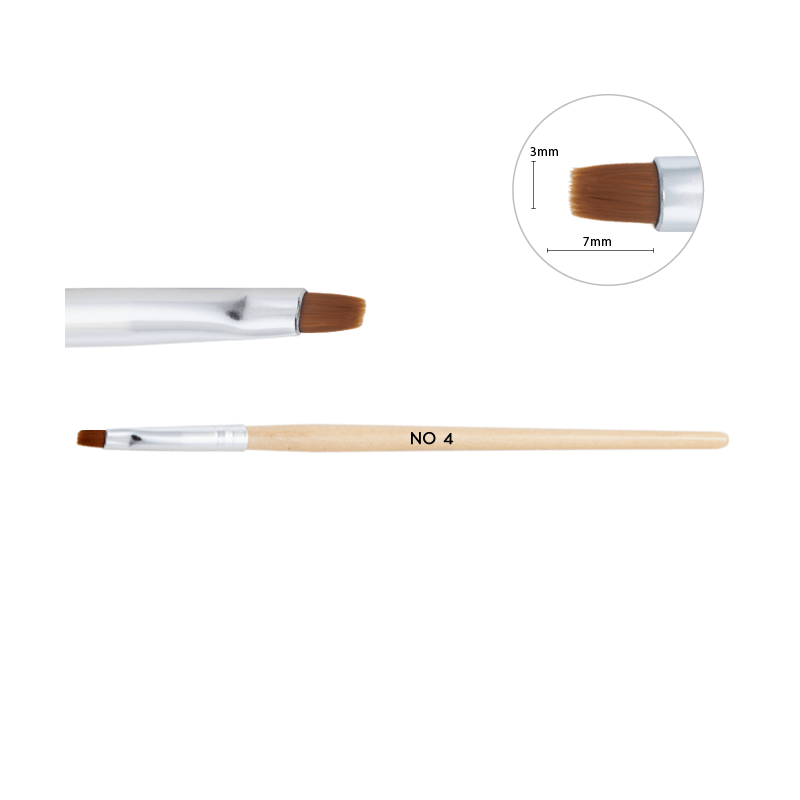 Pędzelek do żelu drewniany nr 4