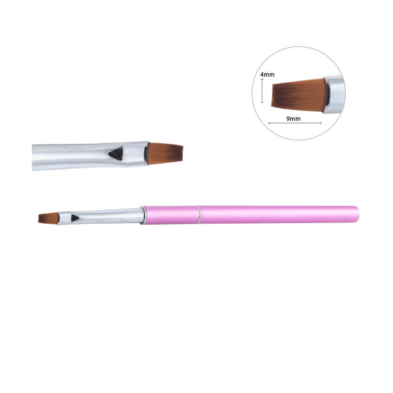 Pędzelek naturalny do żelu, płaski nr 6