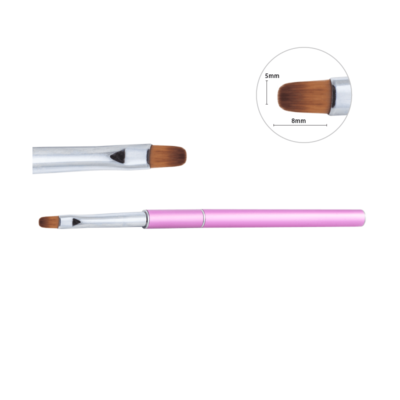 Pędzelek naturalny do żelu, owalny nr 6