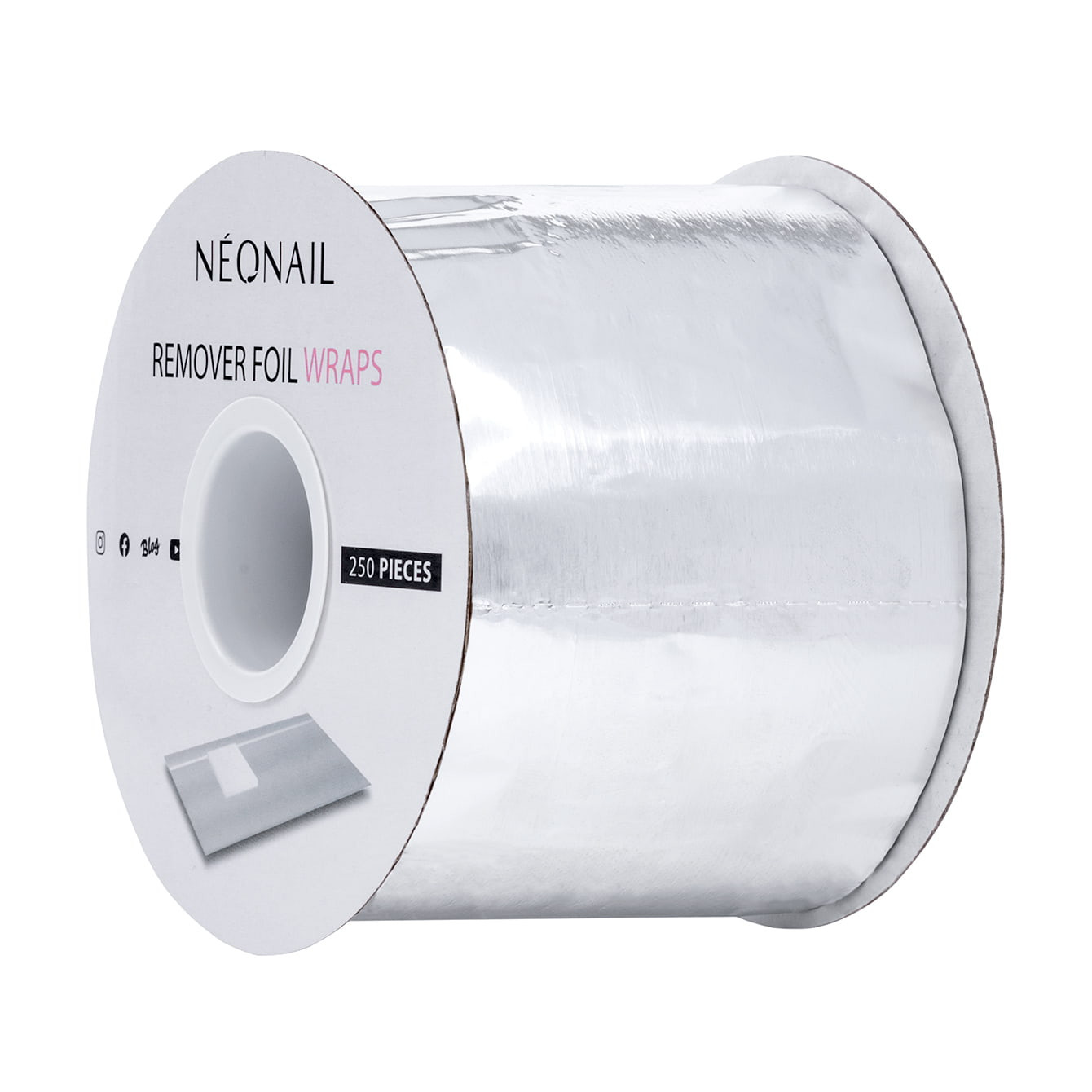 NEONAIL Nail Foil Wraps - folie do usuwania lakieru hybrydowego - 250 szt.
