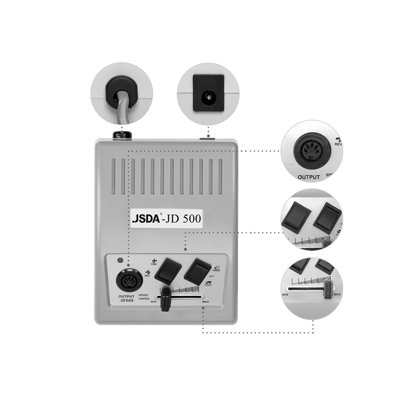 Frezarka do paznokci - JSDA Nail Drill JD 500 Silver 35W