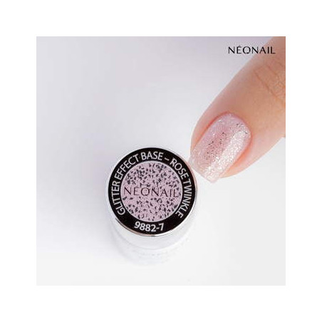Baza Hybrydowa Glitter Effect Base Rose Twinkle 7,2 ml