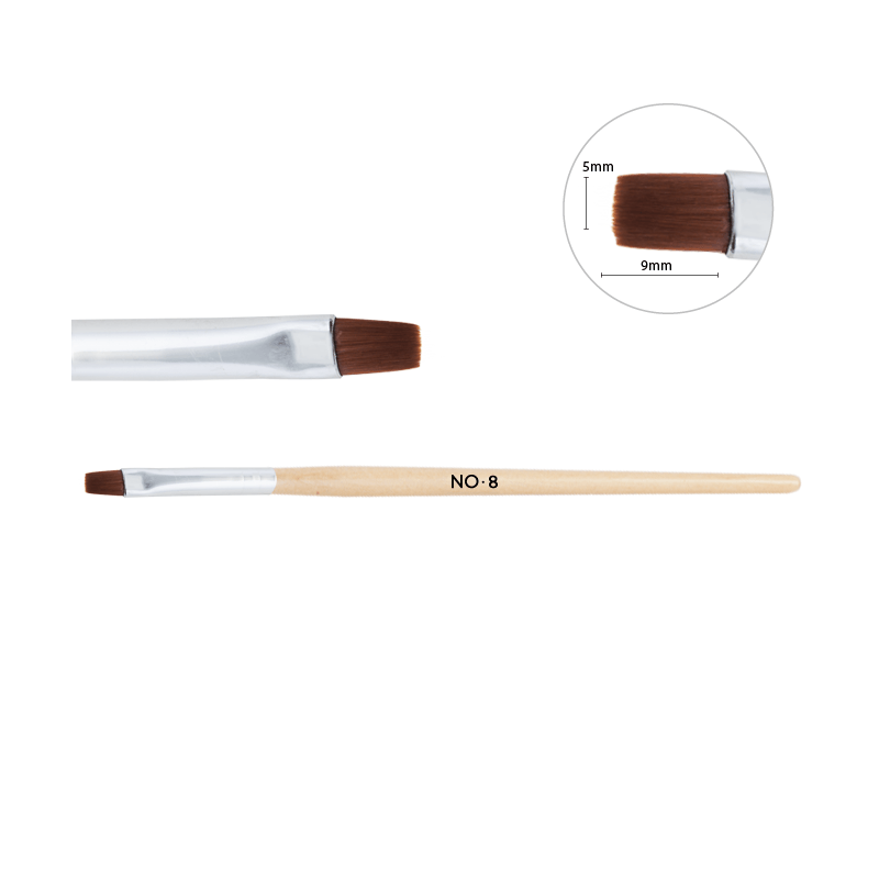 Pędzelek do żelu drewniany nr 8