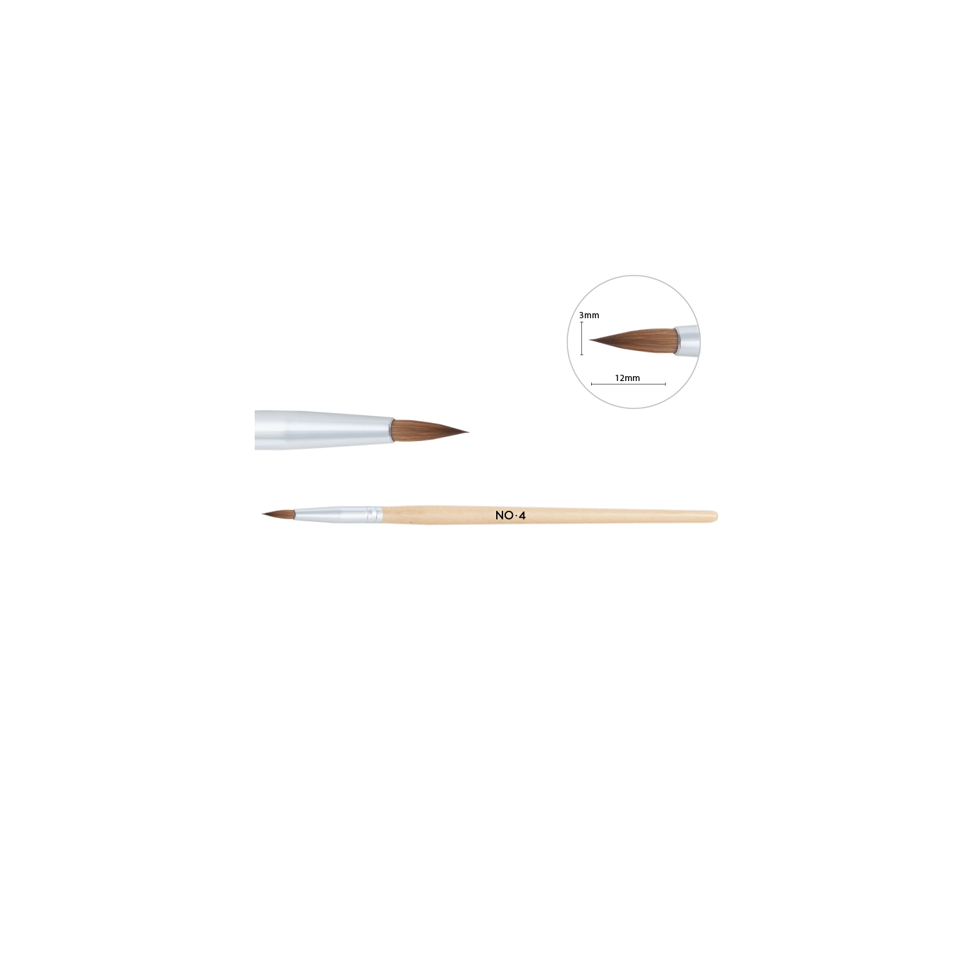 Pędzelek do akrylu nr 4