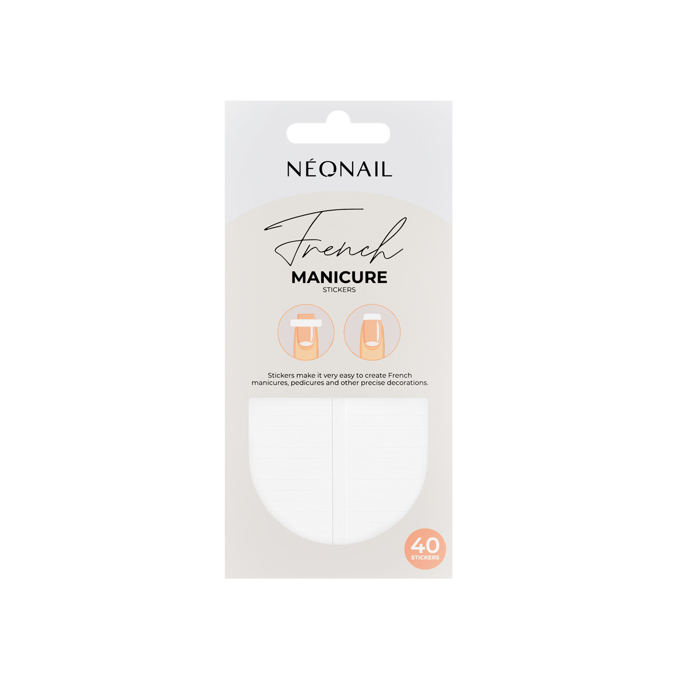 Szablony do french manicure 40 szt. - 02 / French manicure stickers 40 pcs. - 02