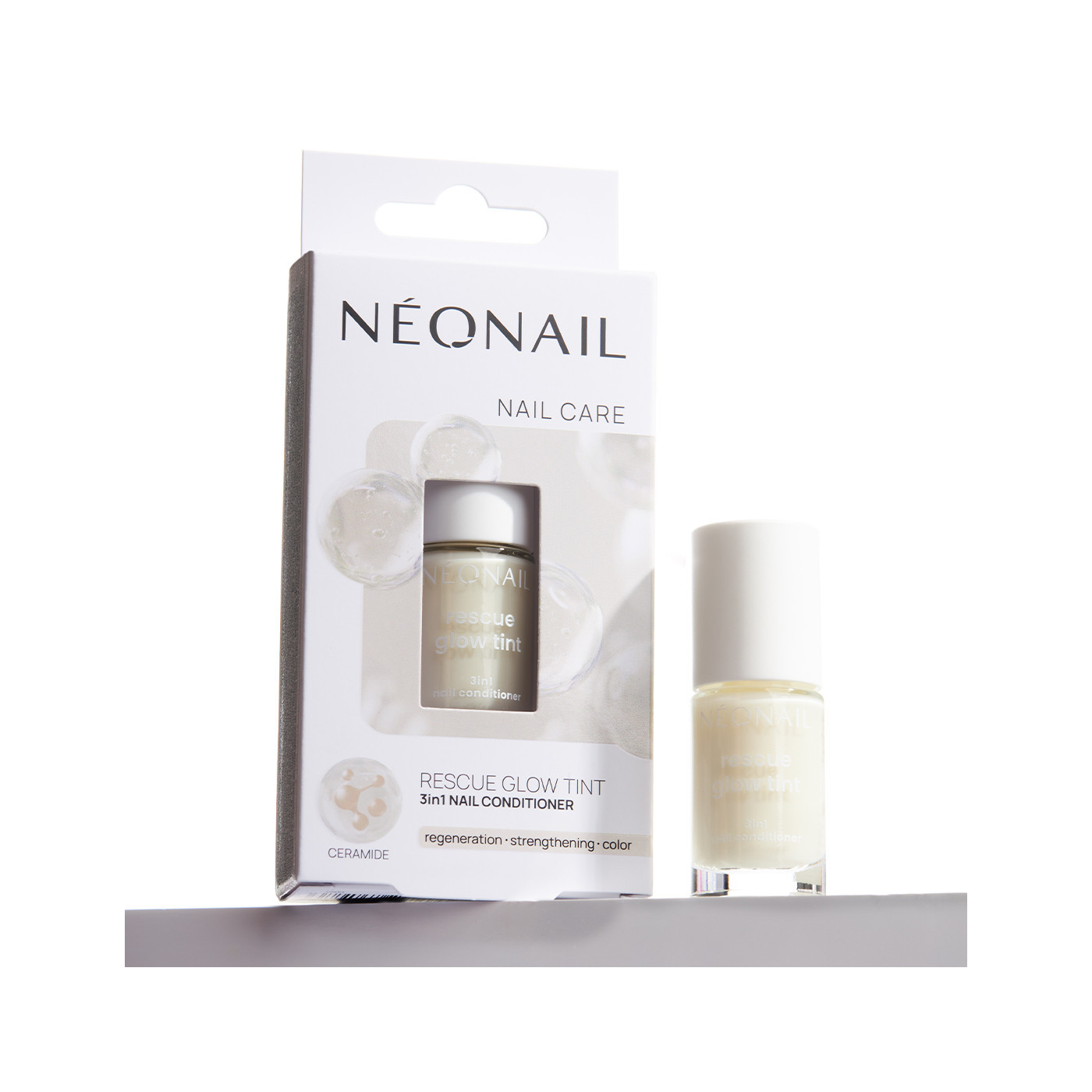 Regenerująca odżywka do paznokci Rescue Glow Tint 3in1 Nail Conditioner Milky Whit