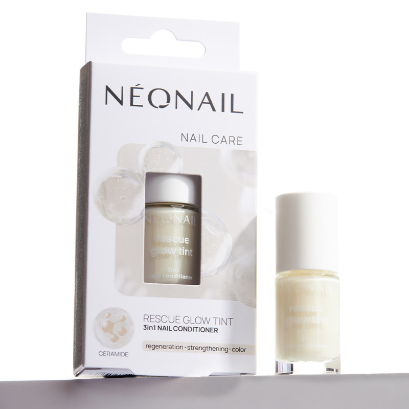 Regenerująca odżywka do paznokci Rescue Glow Tint 3in1 Nail Conditioner Milky Whit
