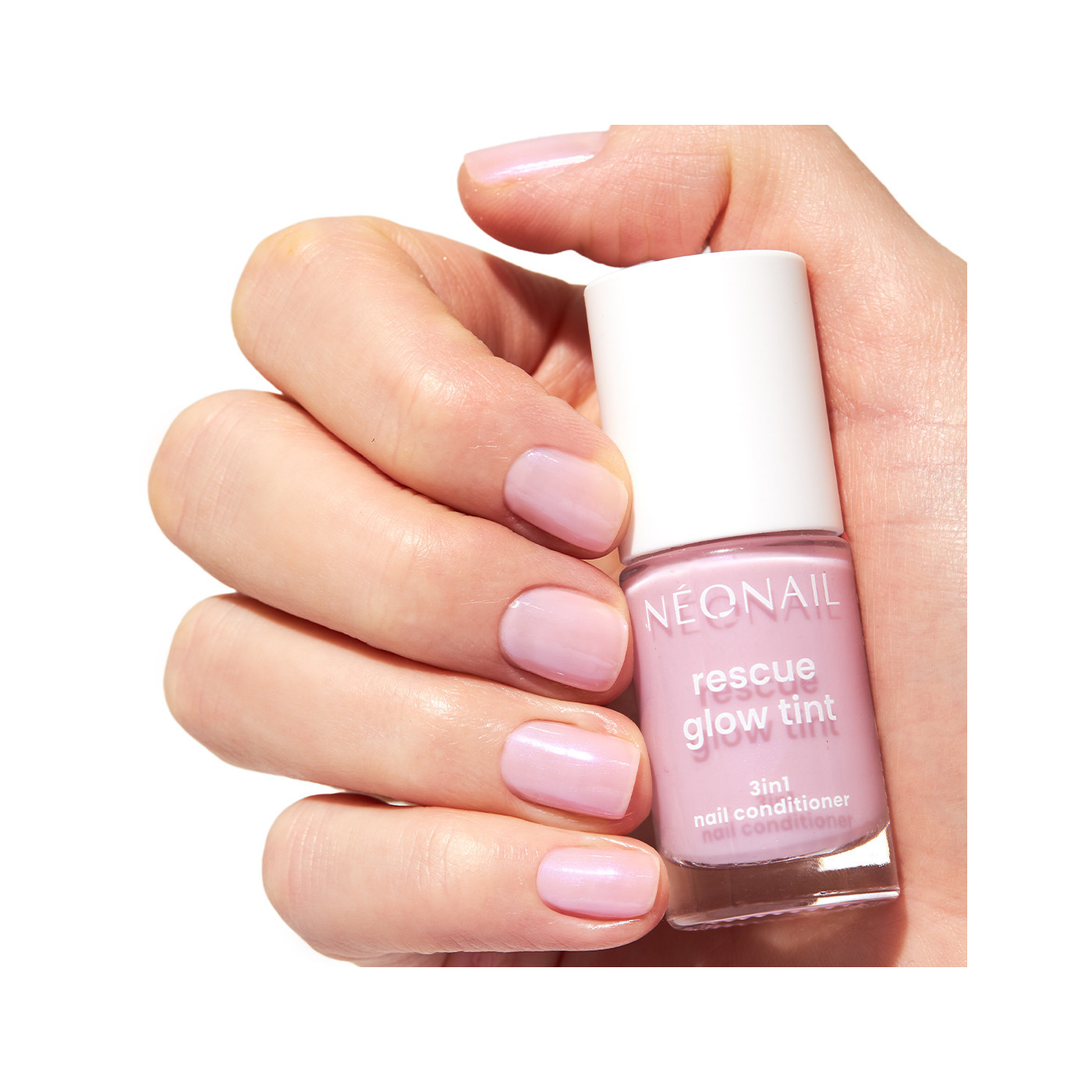 Regenerująca odżywka do paznokci Rescue Glow Tint 3in1 Nail Conditioner Glitter Violet