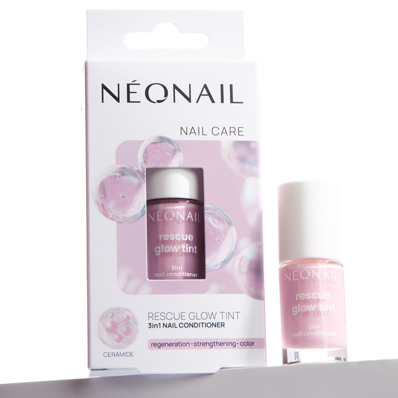 Regenerująca odżywka do paznokci Rescue Glow Tint 3in1 Nail Conditioner Glitter Violet