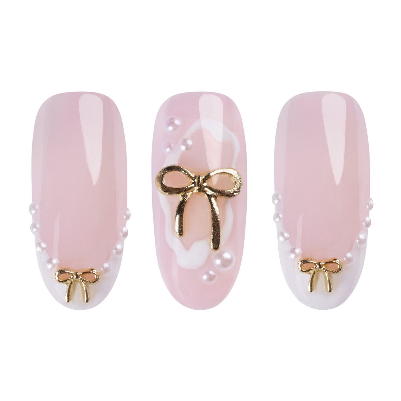 Ozdoba 3D &ndash; złote kokardki