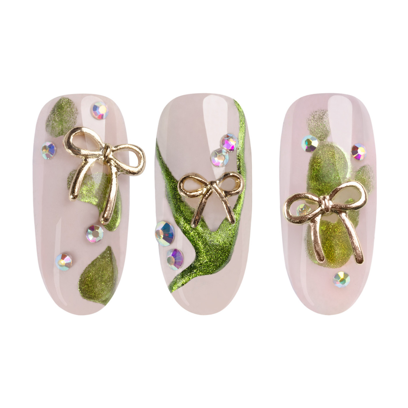 Ozdoba 3D &ndash; złote kokardki