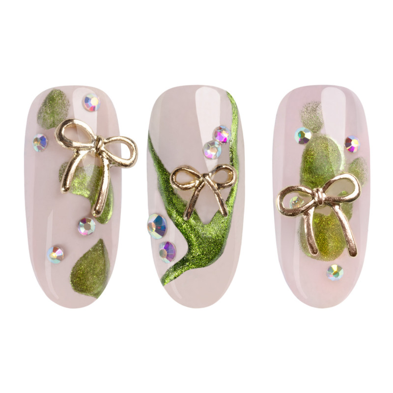 Ozdoba 3D &ndash; złote kokardki