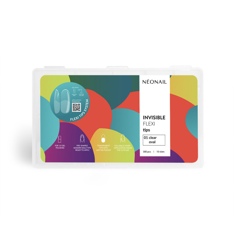 Tipsy elastyczne do przedłużania paznokci Invisible Flexi Tips 300 szt. - 01 Clear Oval Tipsy elastyczne do przedłużania paznokci Invisible Flexi Tips 300 szt. - 01 Clear Oval