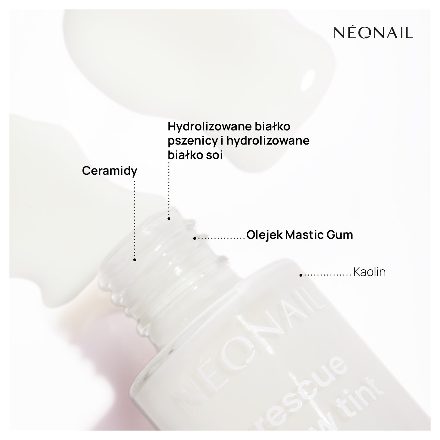 Regenerująca odżywka do paznokci Rescue Glow Tint 3in1 Nail Conditioner Milky Whit