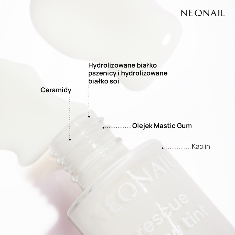 Regenerująca odżywka do paznokci Rescue Glow Tint 3in1 Nail Conditioner Milky Whit