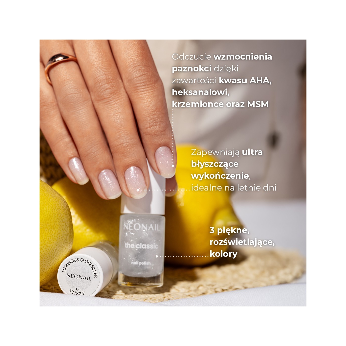 Lakier klasyczny z rozświetlającymi, srebrnymi drobinami: Luminous Glow Silver – manicure lśniący jak nigdy wcześniej Lakier klasyczny z rozświetlającymi, srebrnymi drobinami: Luminous Glow Silver – manicure lśniący jak nigdy wcześniej