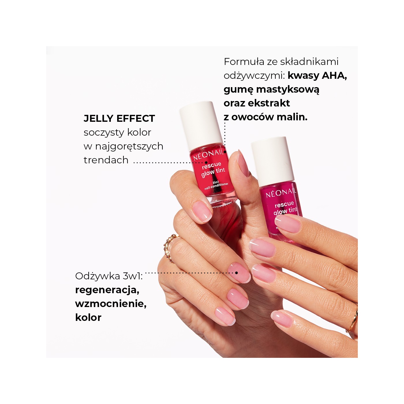 Regenerująca odżywka do paznokci Rescue Glow Tint Glazed Raspberry – pielęgnacyjna moc koloru Regenerująca odżywka do paznokci Rescue Glow Tint Glazed Raspberry – pielęgnacyjna moc koloru