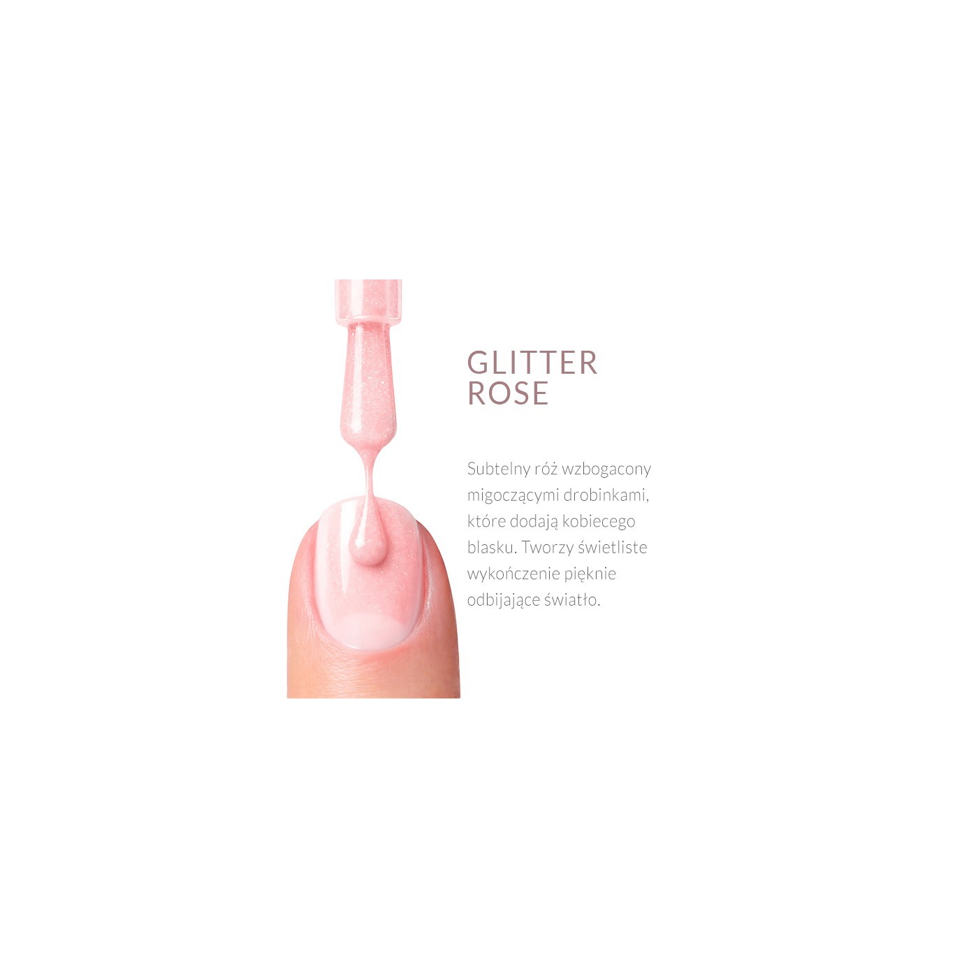 Regenerująca odżywka do paznokci Rescue Glow Tint 3in1 Nail Conditioner Glitter Rose