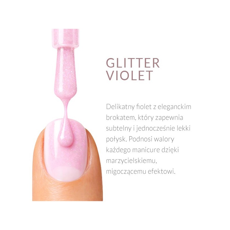 Regenerująca odżywka do paznokci Rescue Glow Tint 3in1 Nail Conditioner Glitter Violet Regenerująca odżywka do paznokci Rescue Glow Tint 3in1 Nail Conditioner Glitter Violet