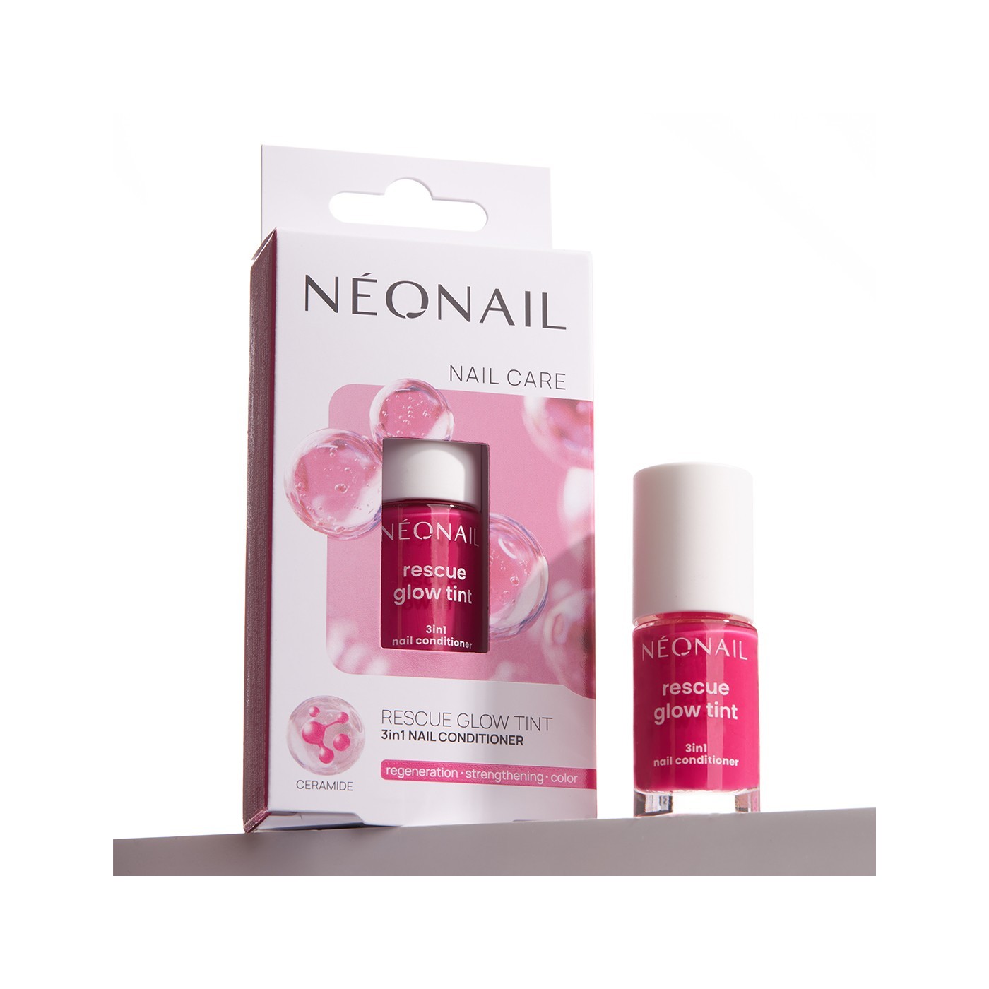 Regenerująca odżywka do paznokci Rescue Glow Tint 3in1 Nail Conditioner Magenta Pink