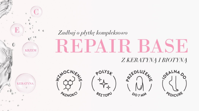 Rewolucyjna nowość! Repair Base - baza hybrydowa wzmacniająca paznokcie